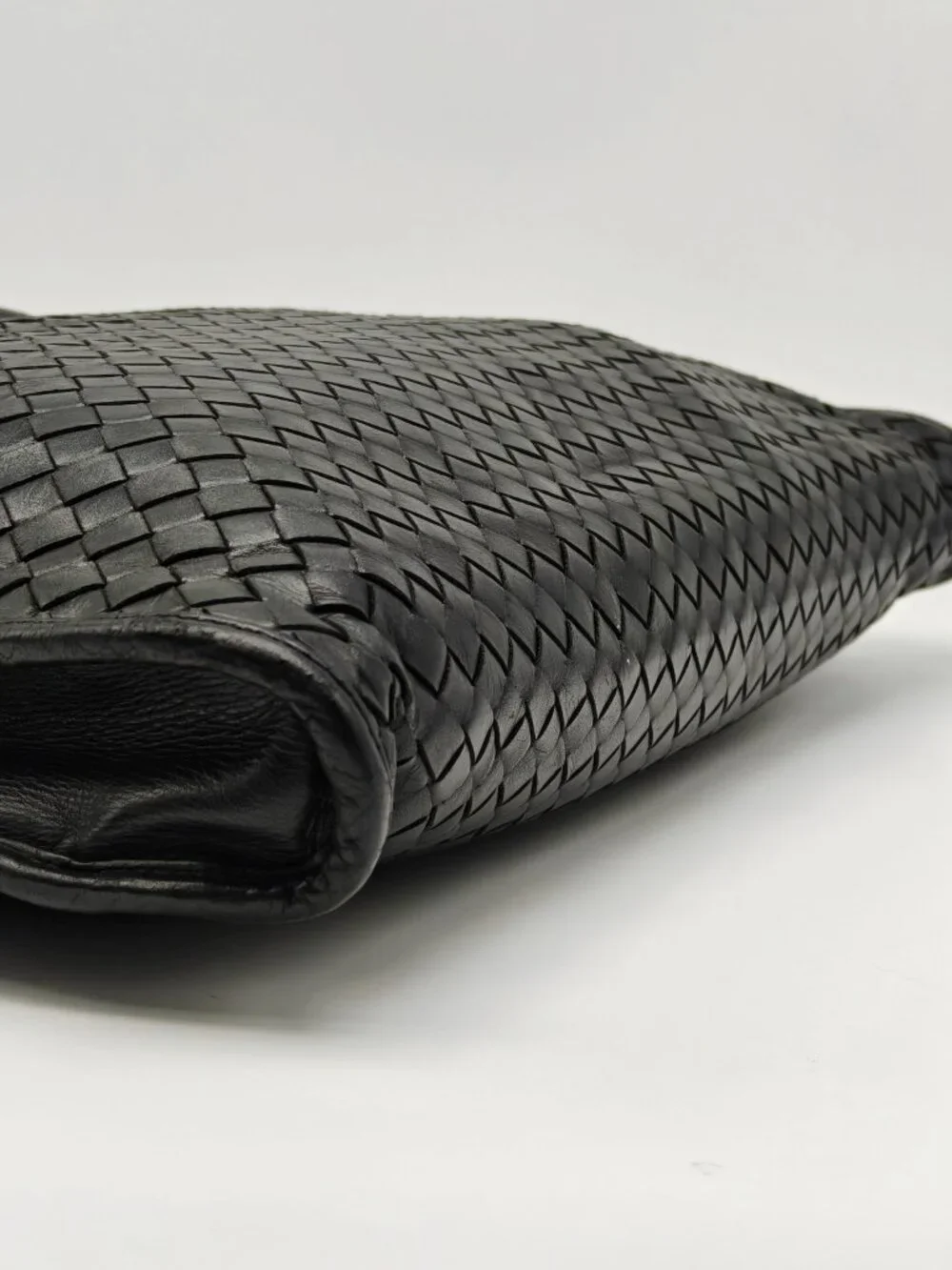 Bottega Veneta Intrecciato Black Leather Briefcase Business Laptop Bag